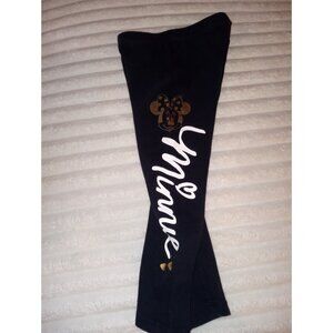 Disney Minnie Mouse Leggings Toddler Girls Size 4T Black White Gold